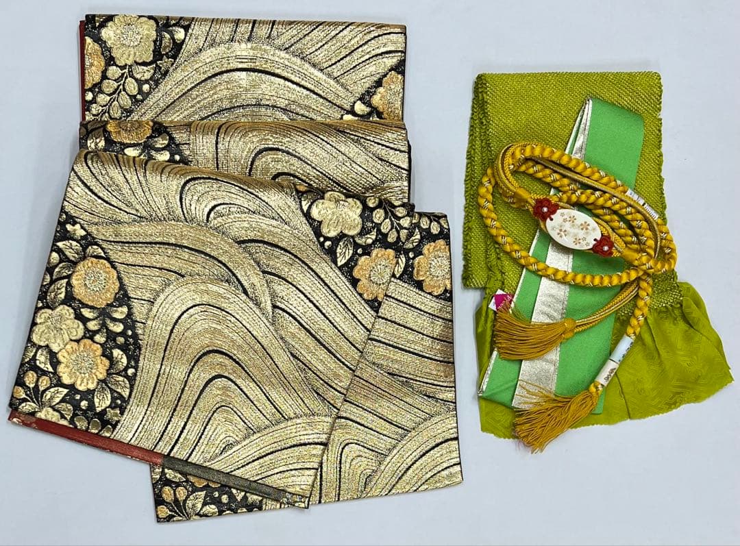 斎藤三才　作家物　金彩加工　振り袖　フルセット　長襦袢　成人式　全通袋帯　731