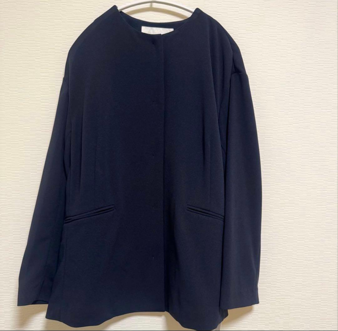 新品未使用Ballseyジョーゼットジャージーノーカラージャケット