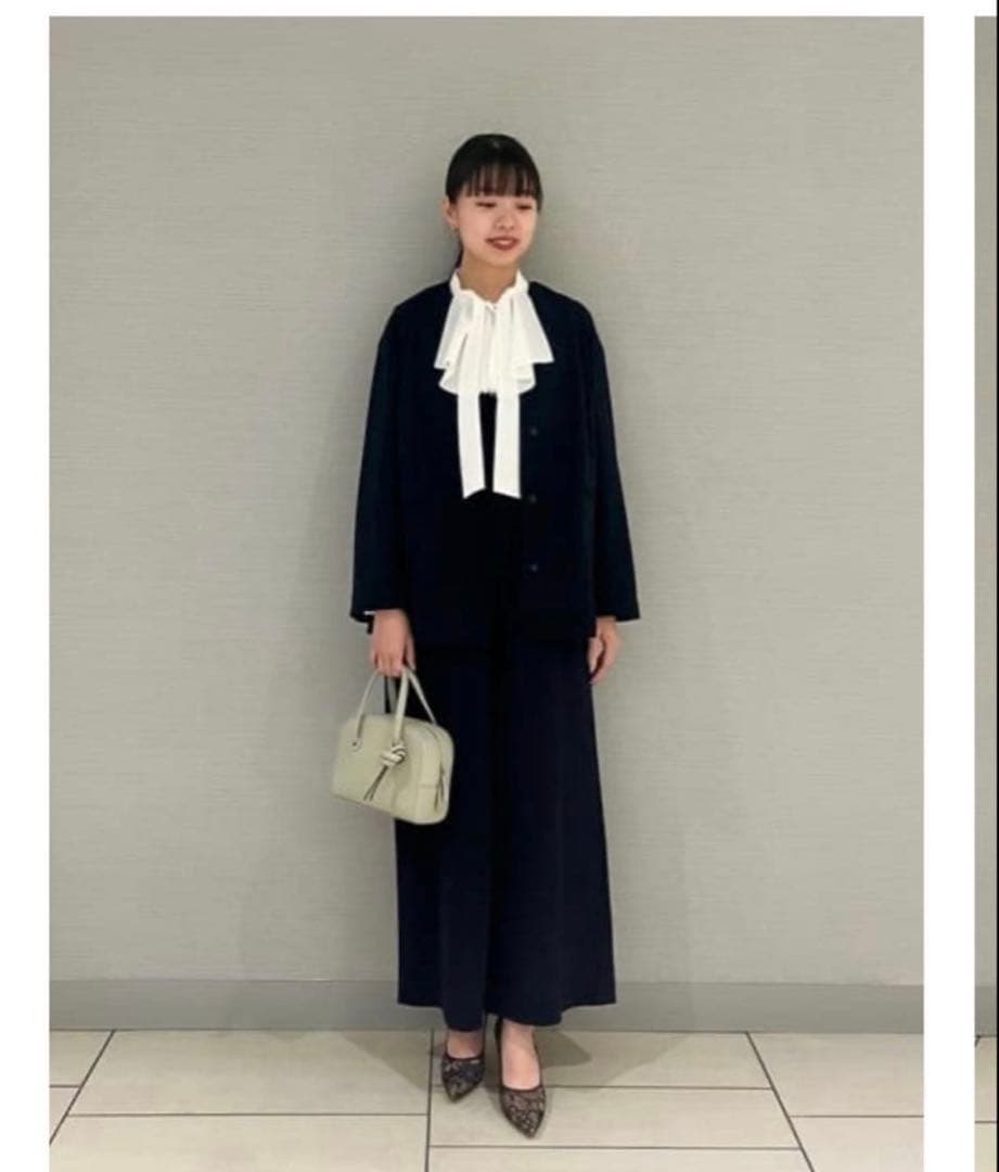 新品未使用Ballseyジョーゼットジャージーノーカラージャケット