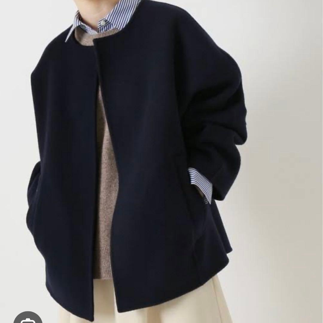 IENA 21AW SUPER160 ダブルフェイスショートコート 38