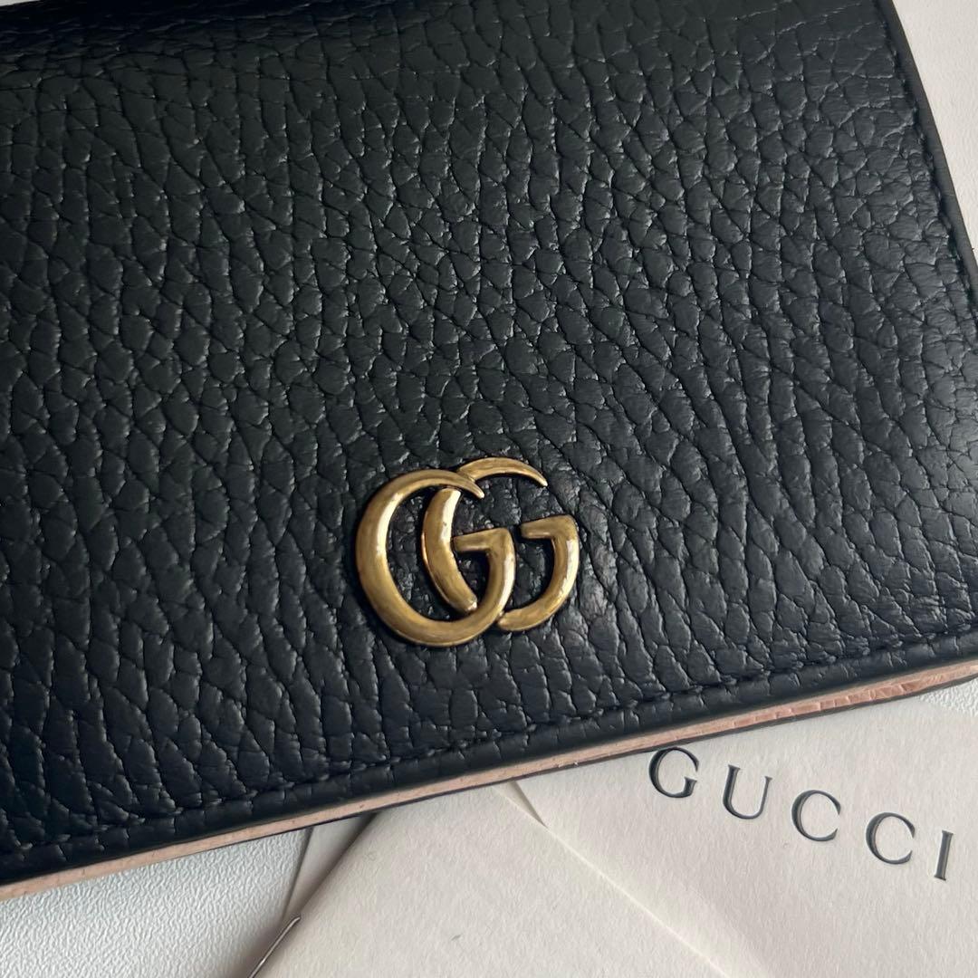 78 美品 GUCCI グッチ マーモント 2つ折り財布