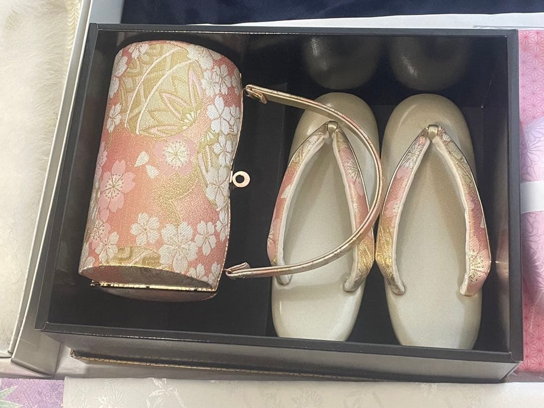 専用　振袖 着物　ピンク✖️シャンパンゴールドクリーム系 刺繍　一式