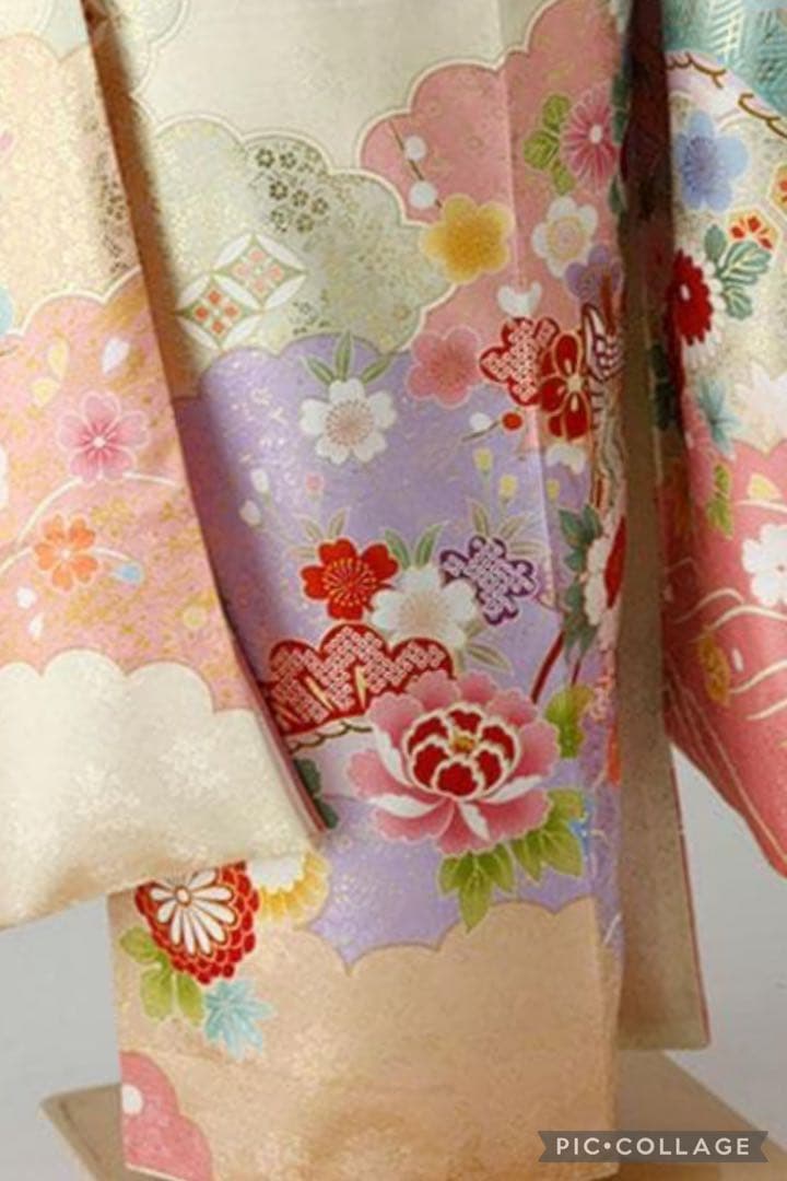 専用　振袖 着物　ピンク✖️シャンパンゴールドクリーム系 刺繍　一式