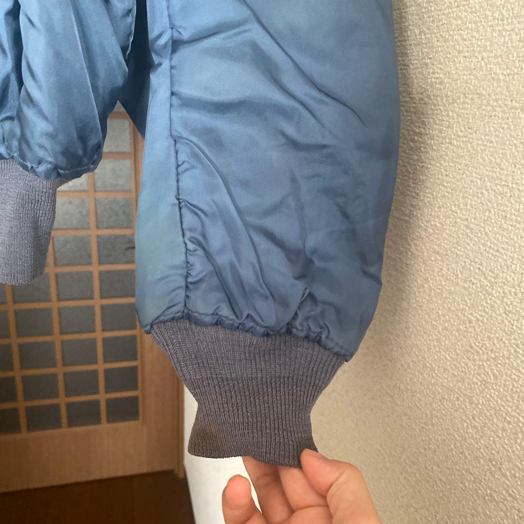 最終値下げ❣️古着USA製ネイビー MA-1 フライトジャケット ボア襟付き