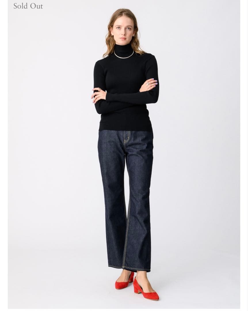 オーラリーゴザコットンタートルネックロンハーマン