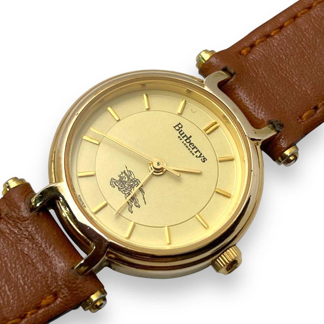 Ⴤ1141ꕤ希少 バーバリー 腕時計 アンティーク ゴールド ラウンド 3針