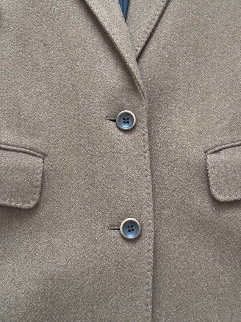 美品 ユニクロ イネス ツイードコート チェスターコート ブラウン XL