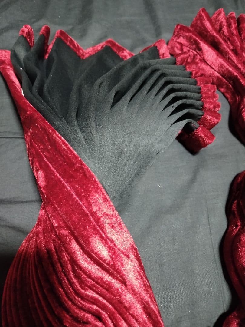 チンチラ レッド 仮眠カーテン センターカーテン 五右衛門カーテン トラック用品