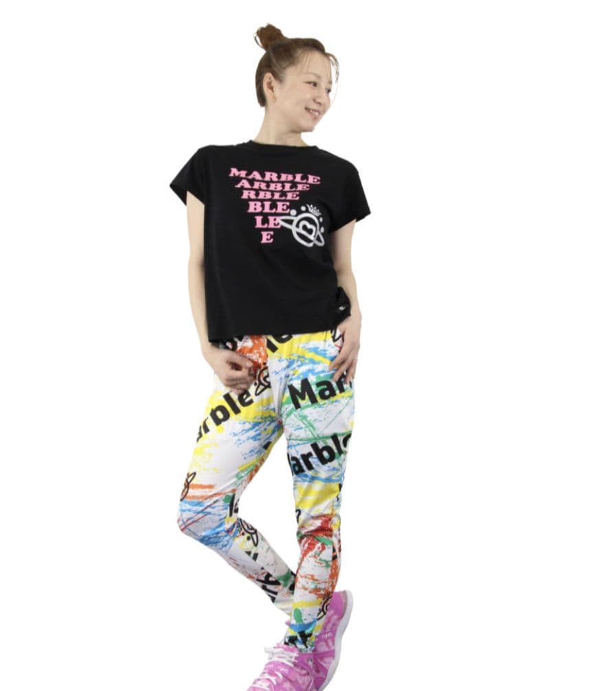 新作！Marble カラフル テーパードパンツ レディースM