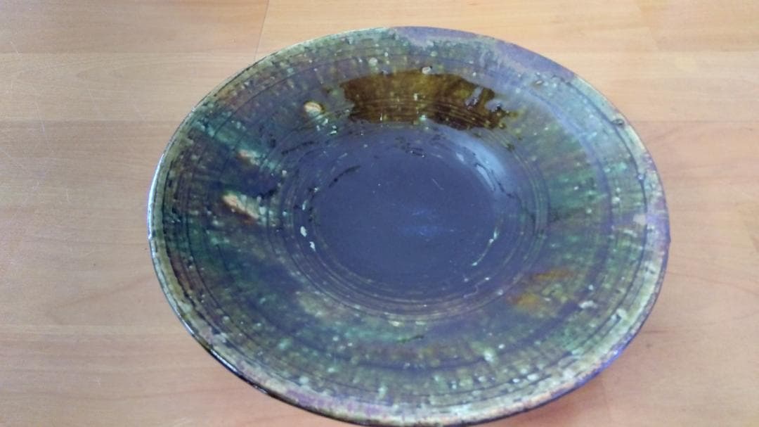 【山本一仁】織部浅鉢 2枚セット／美しい緑釉の手しごと器