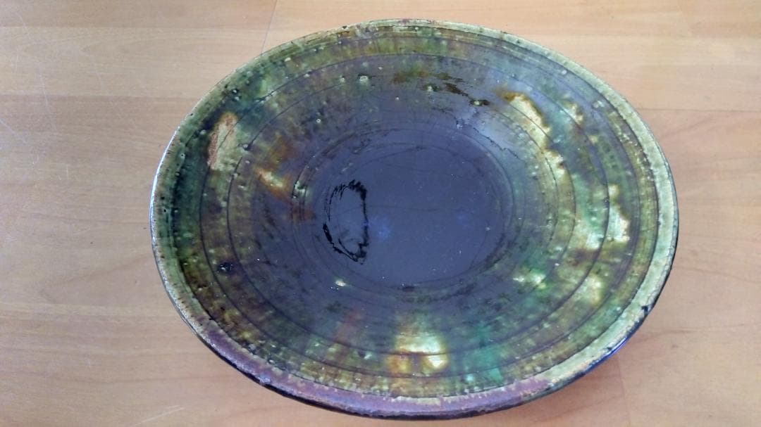 【山本一仁】織部浅鉢 2枚セット／美しい緑釉の手しごと器