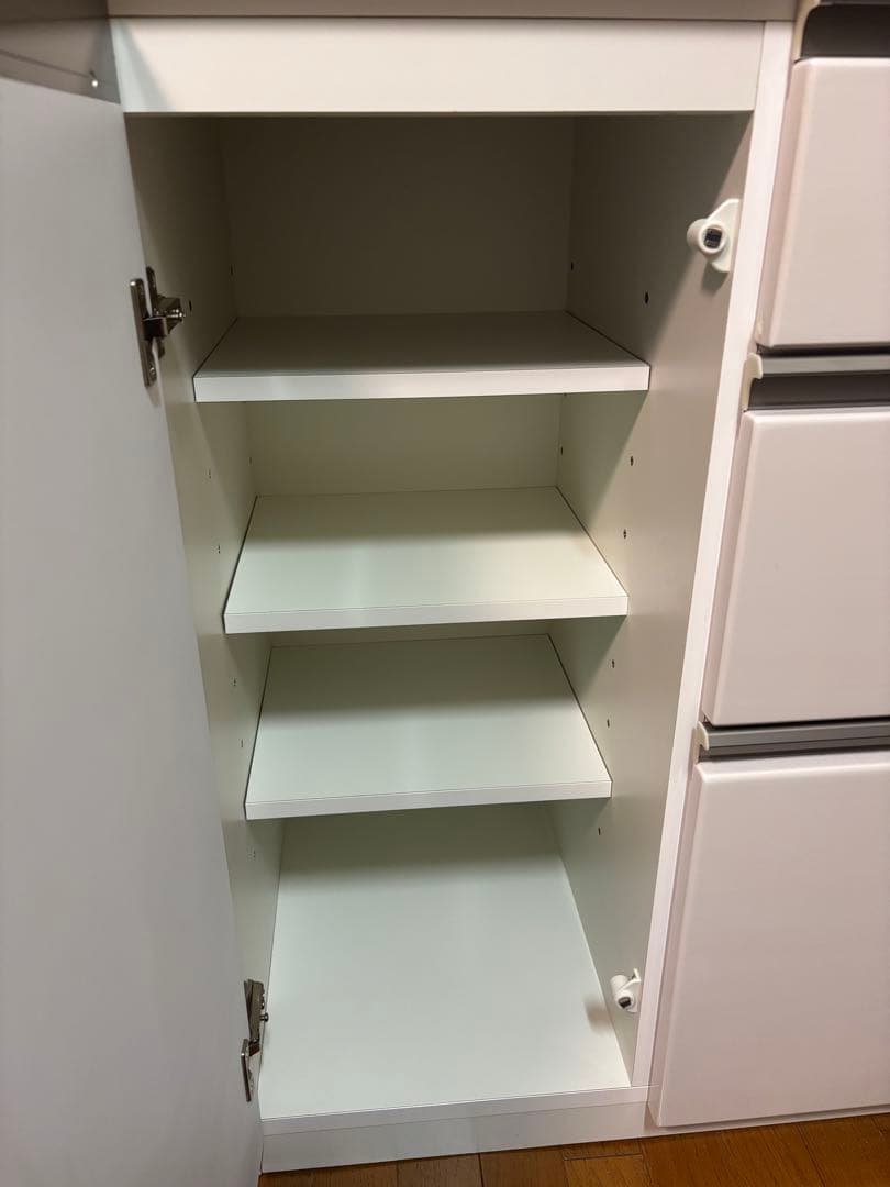 ニトリ　キッチンカウンターアルミナ2 120CT WH