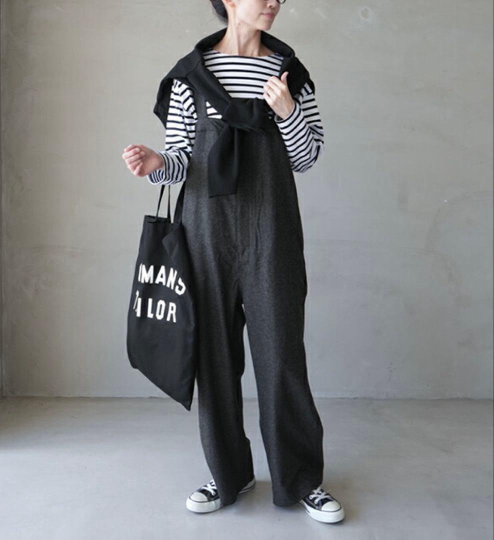 【美品】ソラモナポッシェ ウールタックオーバーオール サロペット オールインワン