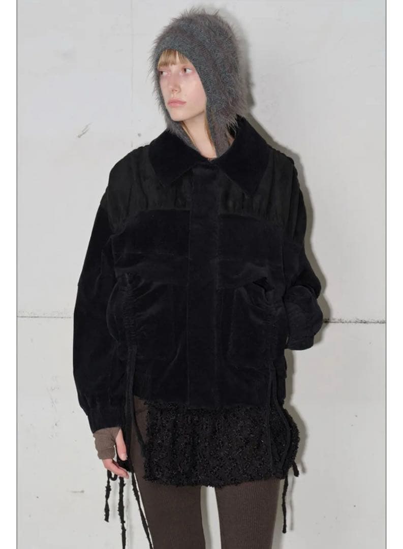 ジャケット・アウター typeservice Mixed Shirring Jumper/Black