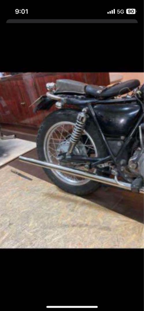 nico、sr400 ストレートマフラー　ステンレス製　磨き400番