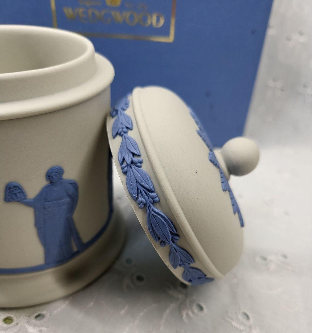 レア✨ウェッジウッド ジャスパー キャニスター ホワイト 茶葉 紅茶入れ ボトル