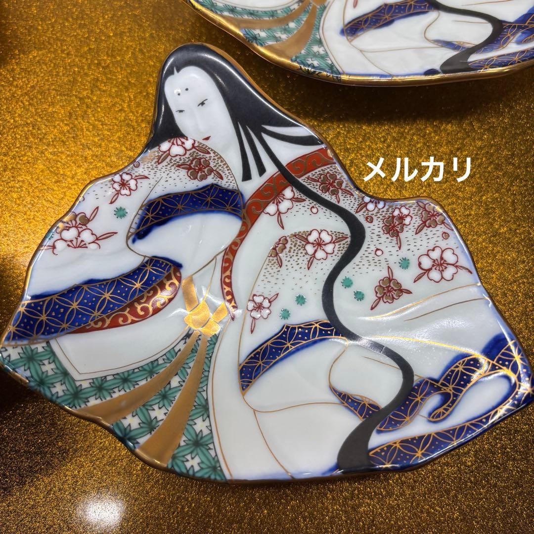 賞美堂　其泉　姫皿　『お姫さま』　絵皿　小皿　5枚　1セット　ひなまつり