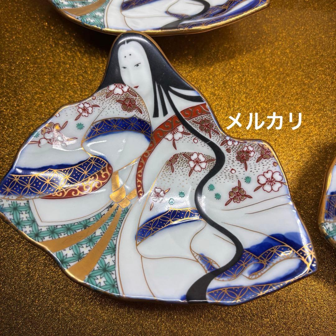 賞美堂　其泉　姫皿　『お姫さま』　絵皿　小皿　5枚　1セット　ひなまつり
