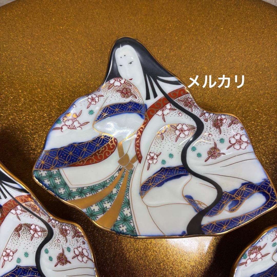 賞美堂　其泉　姫皿　『お姫さま』　絵皿　小皿　5枚　1セット　ひなまつり