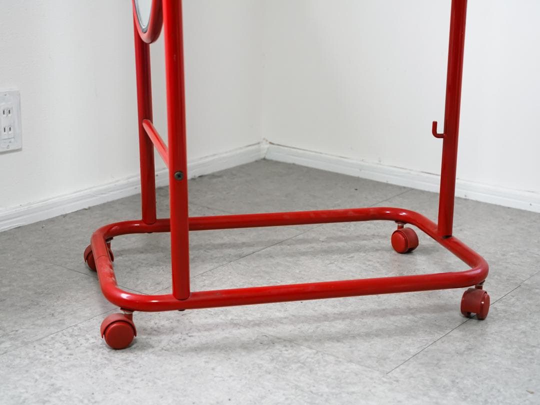 【TTT】スタンドミラー/姿見 ハンガーラック レトロポップ ポストモダン