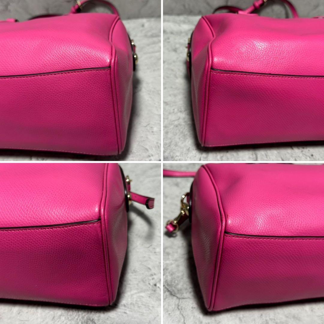 未使用級✨️コーチ 2way ショルダーバッグ ボストンバッグ レザー ピンク