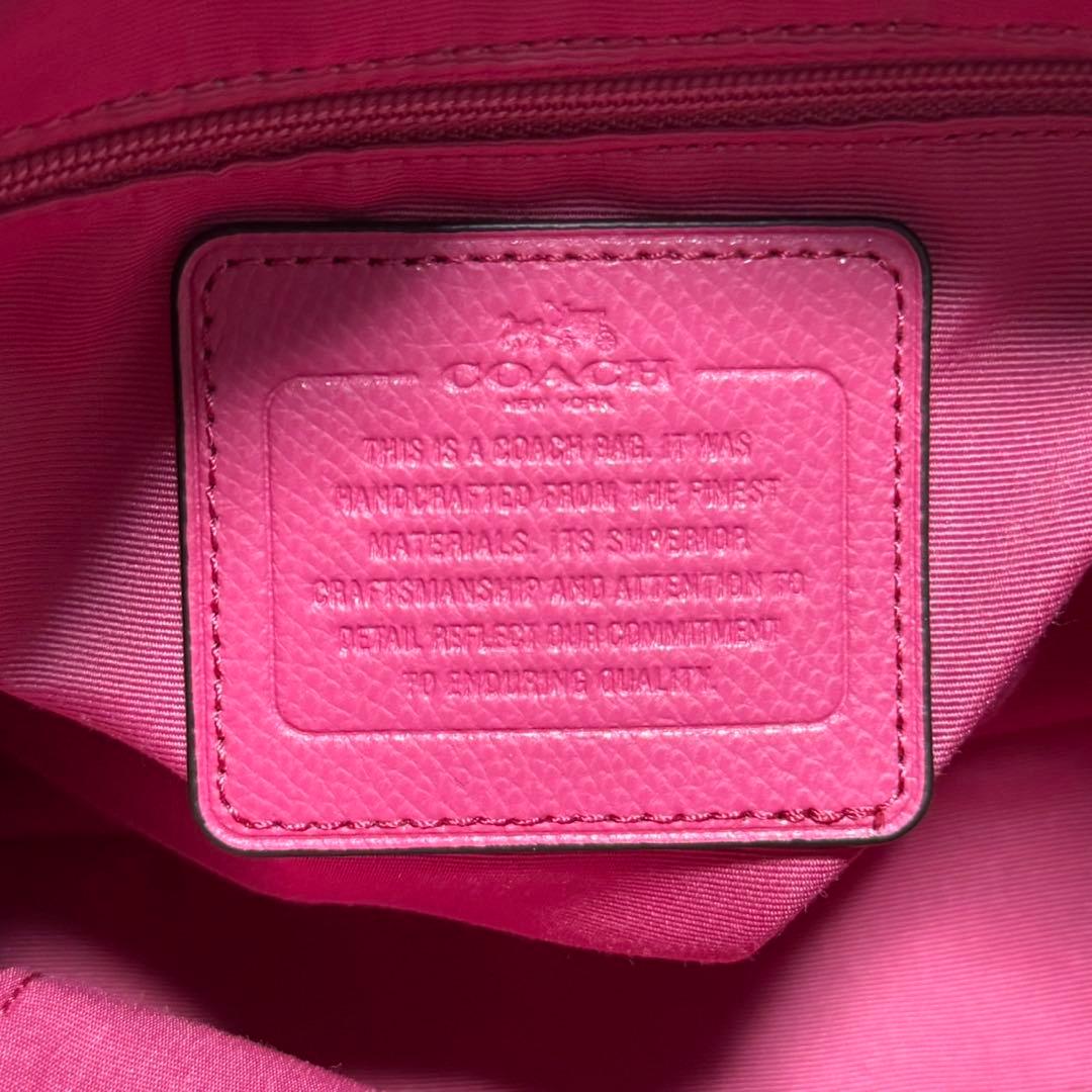 未使用級✨️コーチ 2way ショルダーバッグ ボストンバッグ レザー ピンク