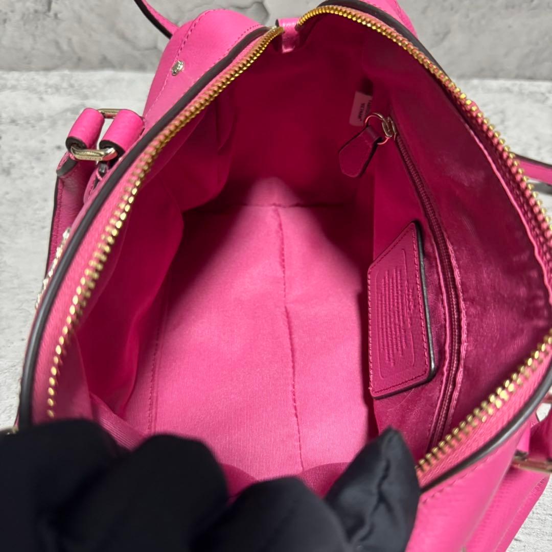 未使用級✨️コーチ 2way ショルダーバッグ ボストンバッグ レザー ピンク