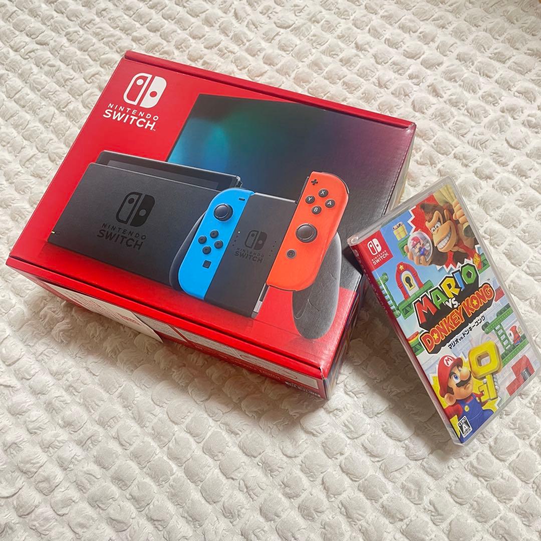 【ソフト付属】新品 Nintendo Switch ネオンブルー/レッド