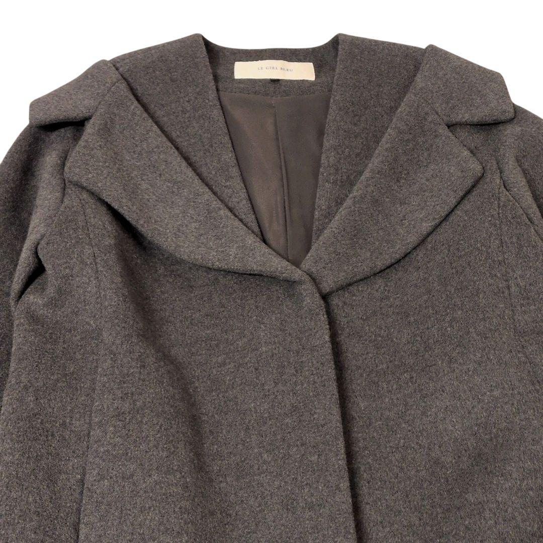 ルシェルブルー　ウールビーバーロングコート　チェスター　ダブルカラー　大きめ