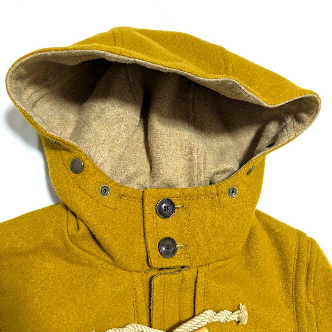 バーバリーブラックレーベル ダッフルコート ノバチェック マスタード M