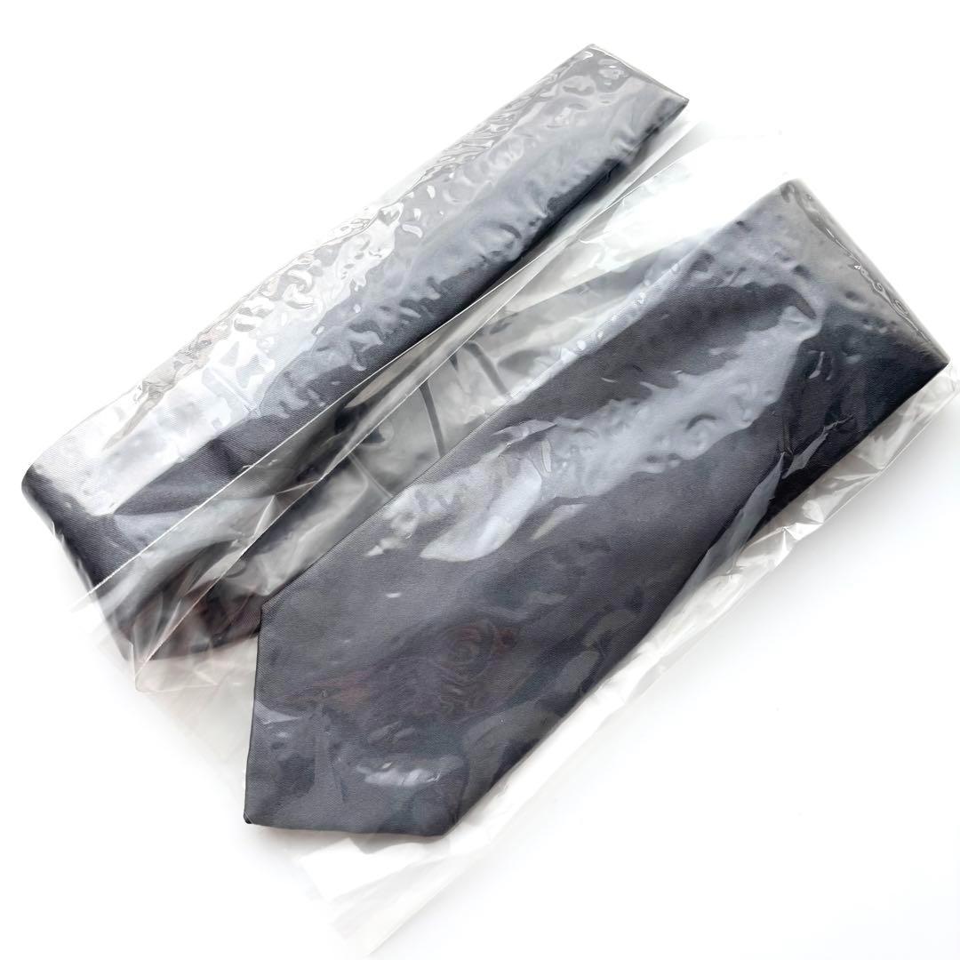 ꧁新品未使用꧂ セリーヌ ネクタイ 無地 サテン ソリッドタイ マカダム グレー