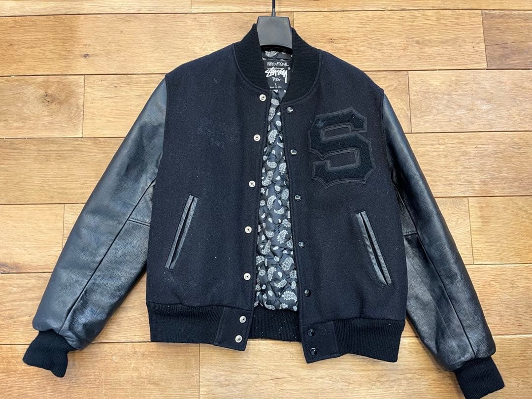 Stussy スタジャン 黒