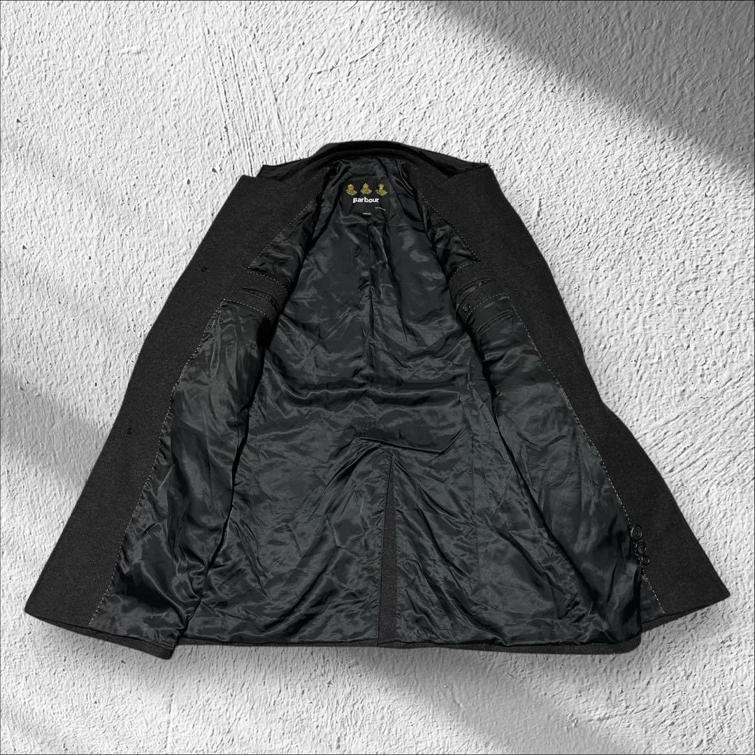 美品　Barbour エドワード ウール チャコール L No.134