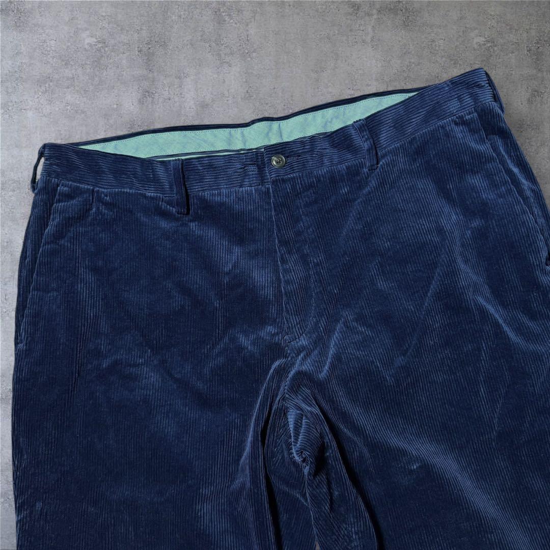 2111 美品ポロラルフローレンコーデュロイパンツ太畝クラシックフィット古着濃紺