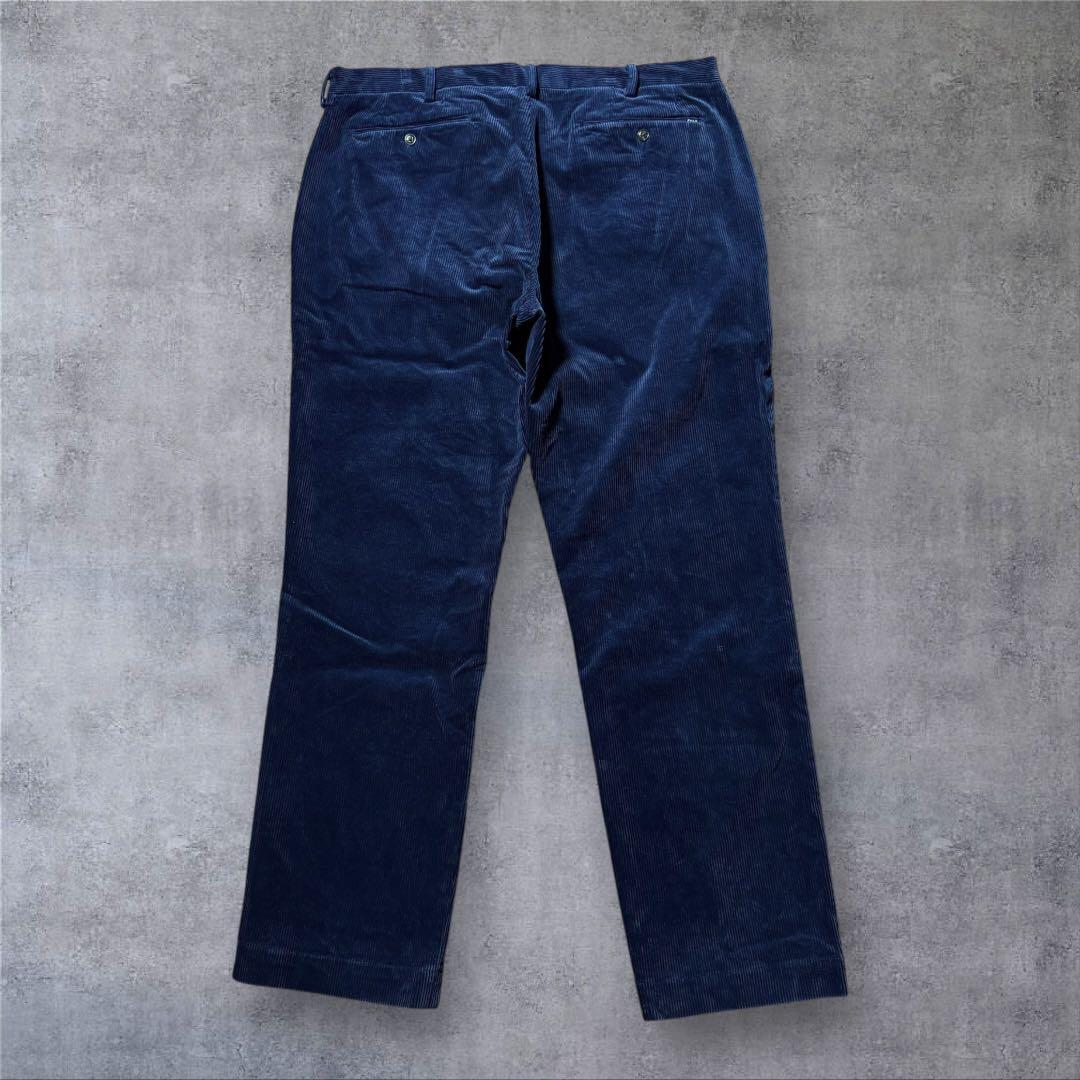2111 美品ポロラルフローレンコーデュロイパンツ太畝クラシックフィット古着濃紺