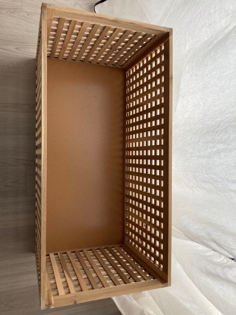 【IKEA】　　HOL ホール リビングテーブル 収納付き アカシア材