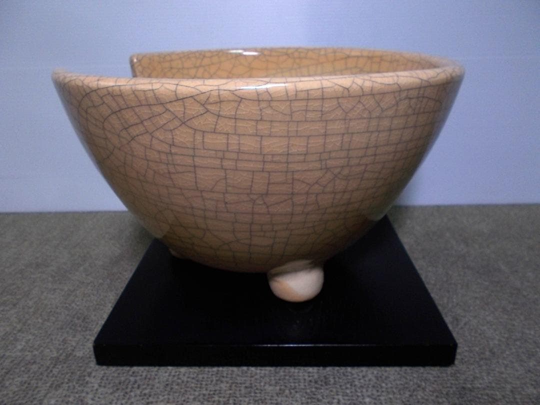 茶道具 薩摩焼枇杷色 風炉釜セット 未使用五徳 あじろ鉄 釜環 敷板 真鍮製火箸