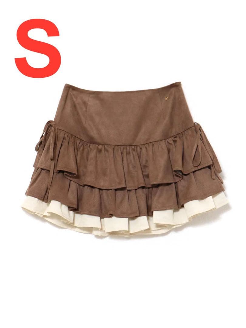 ANDMARY Mel gather skirt brown Sサイズ