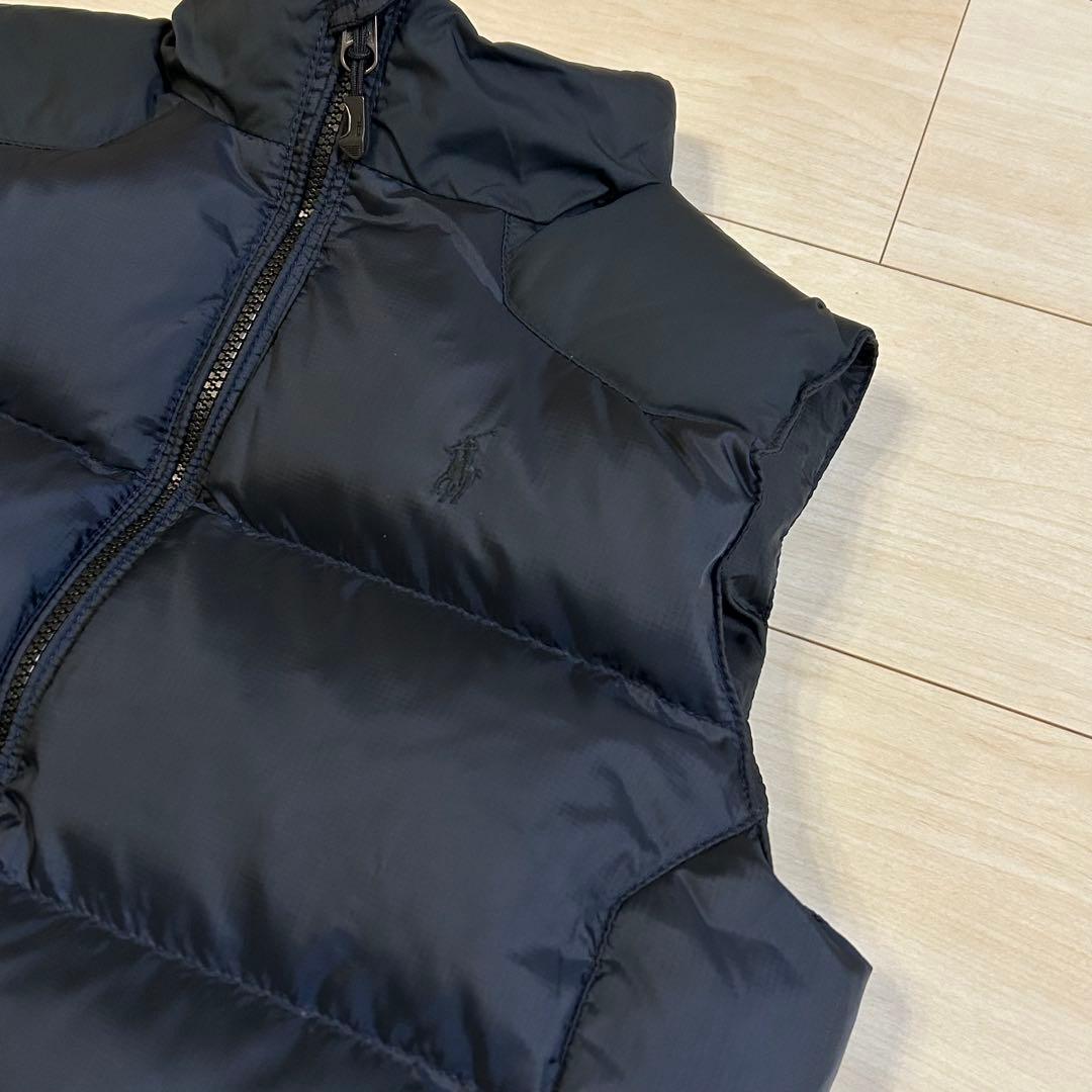 【美品】ポロラルフローレン ダウンベスト レディースS相当 ネイビー