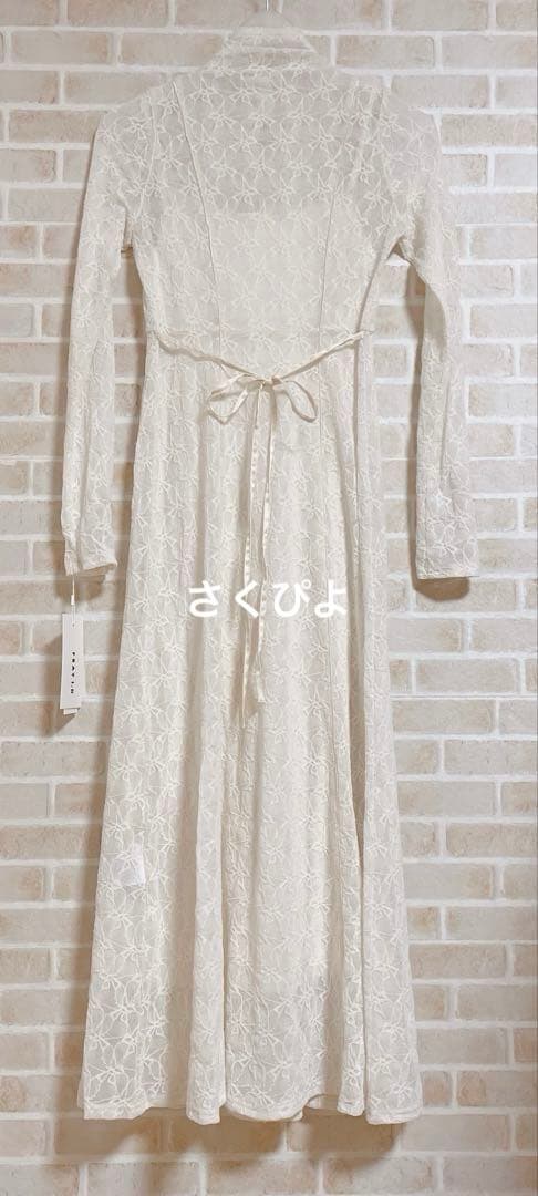 新品未使用　フレイアイディー　前後2wayシアーレースワンピース　アイボリー