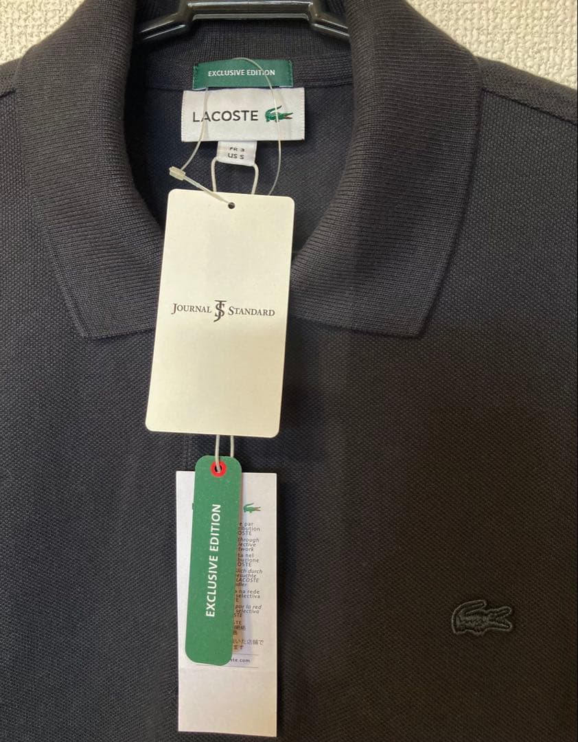 ラコステ　ヘビーピケポロ　ブラック３　新品未使用