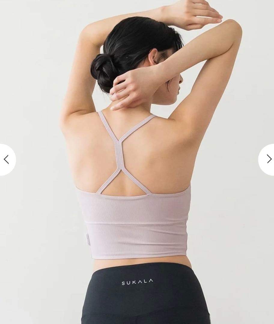 SUKALA バックツイストタンクトップ ブラトップ2枚セットLサイズ ホワイト