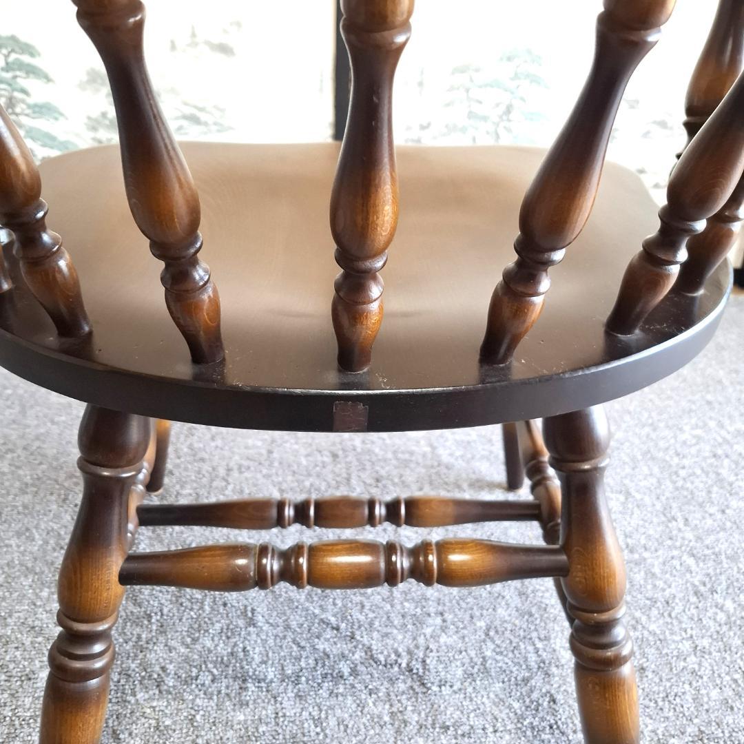 ⑥★飛騨産業★キツツキマーク★ウィンザーチェア★ダイニングチェア★