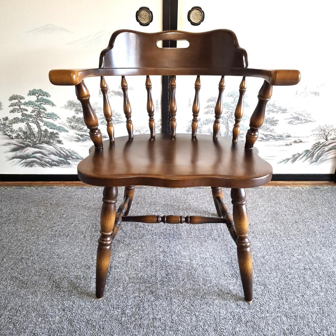 ⑥★飛騨産業★キツツキマーク★ウィンザーチェア★ダイニングチェア★