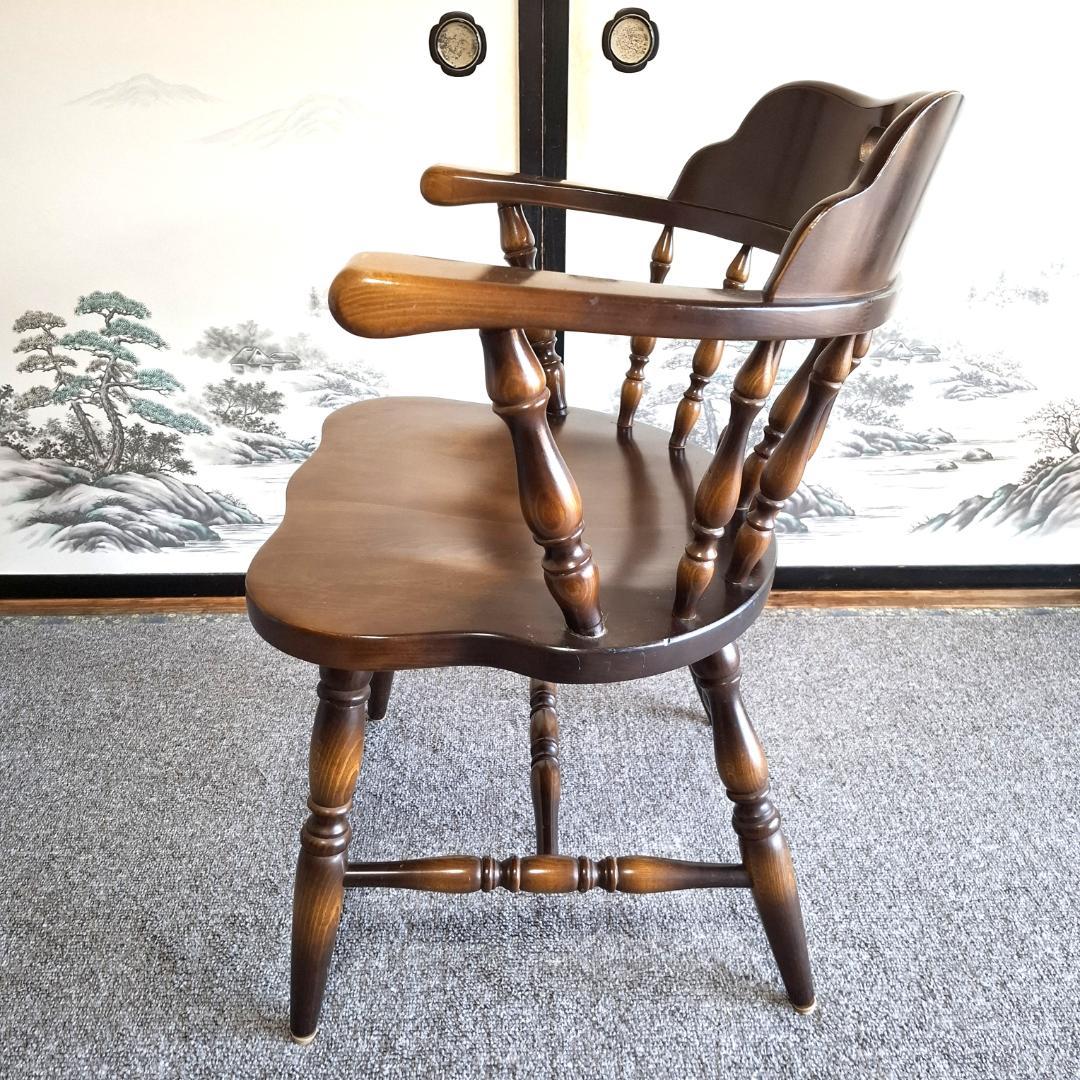 ⑥★飛騨産業★キツツキマーク★ウィンザーチェア★ダイニングチェア★
