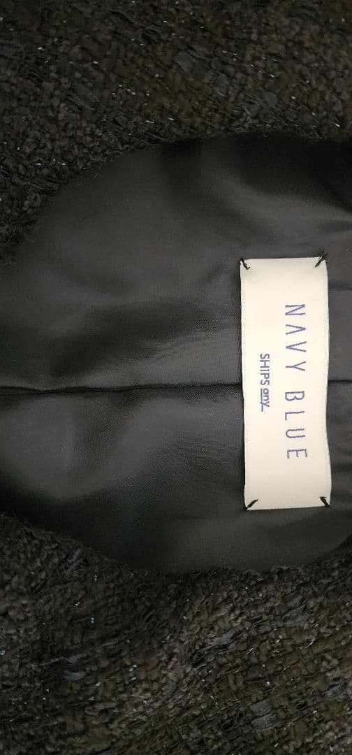 SHIPS any ネイビーブルー ロングコート（ワンピースジャケット）