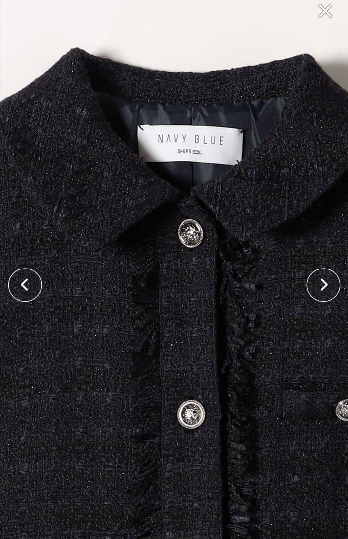 SHIPS any ネイビーブルー ロングコート（ワンピースジャケット）