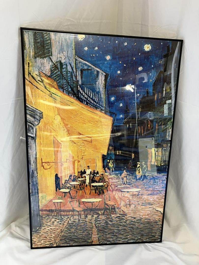 特大サイズ　ゴッホ　夜のカフェテラス　インテリア アートパネル 絵画 額縁