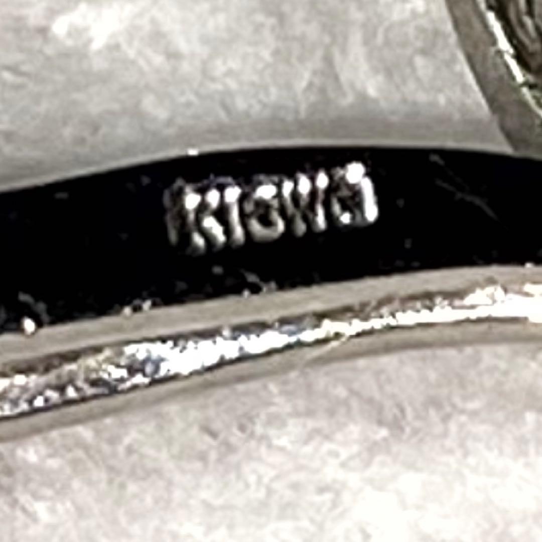 K18WG ダイヤ オープンハートネックレス 0.06ctペンダント