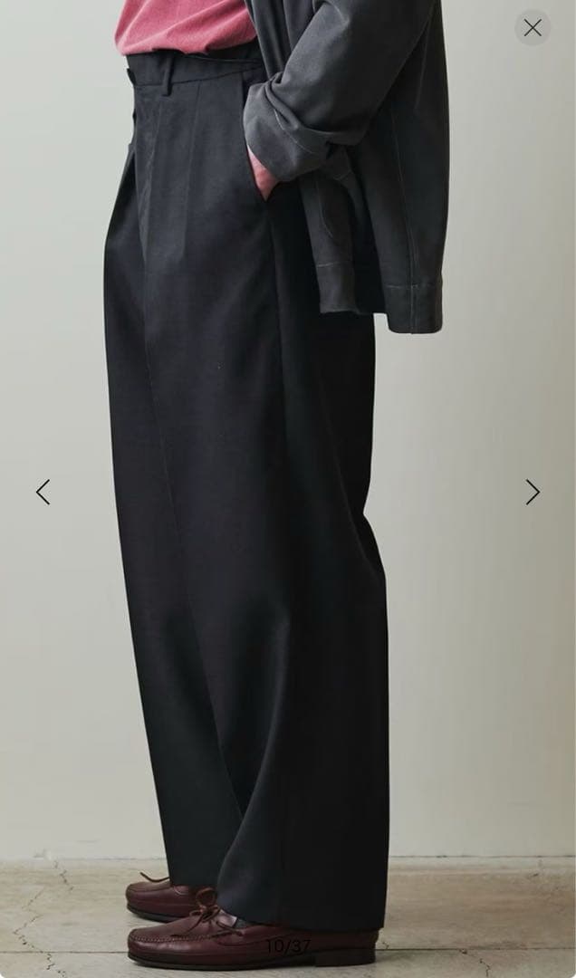 新品 steven alan ウール イン ツープリーツ ドレス　ワイド　パンツ